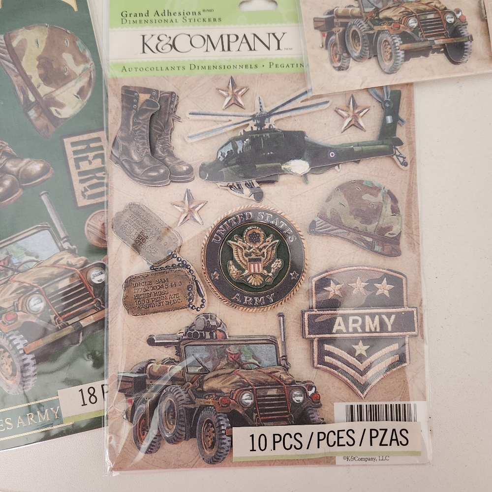 5/20$ ARMY 6 scrapbooking sticker bundle - Picture 4 of 6
